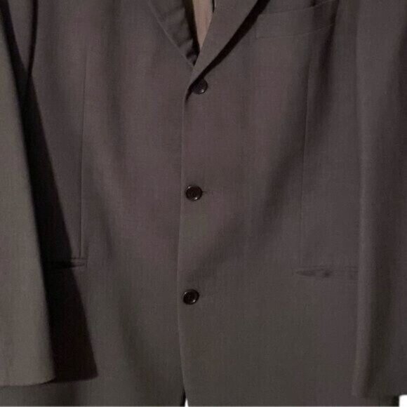 Hugo Boss Wool Stretch Suit Jacket 42L Sports Coat Blazer Grey Formal Career - Picture 4 of 11